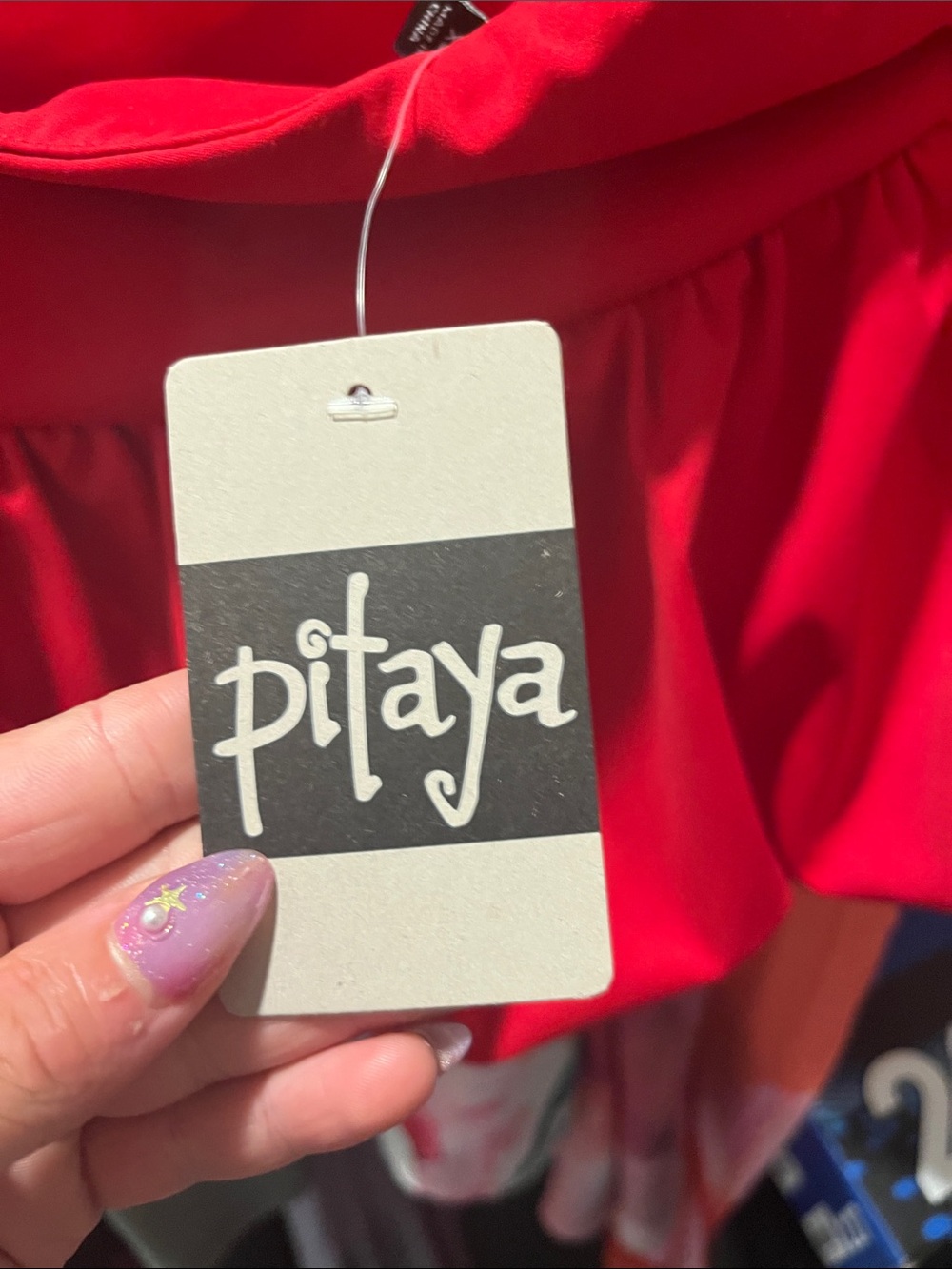 Pitaya Red Off-Shoulder Ruffle Mini Skirt - Picture 2 of 4